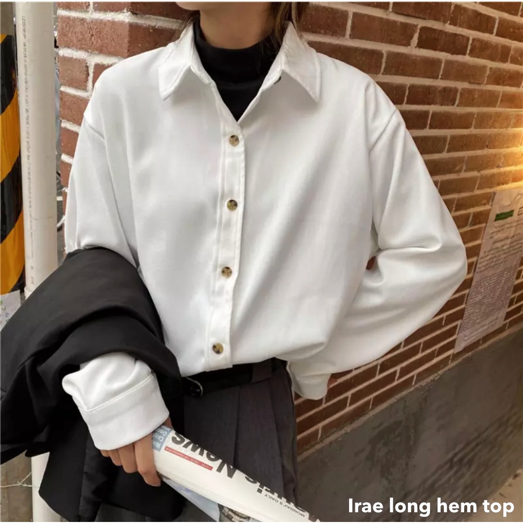 Irae long hem top - Thejanclothes