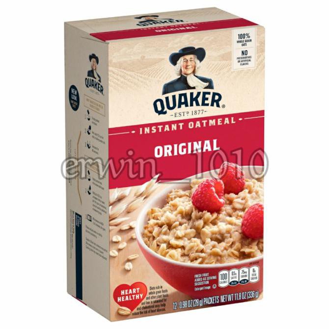 

Promo Quaker Instant Oatmeal Original 336gr - From Usa