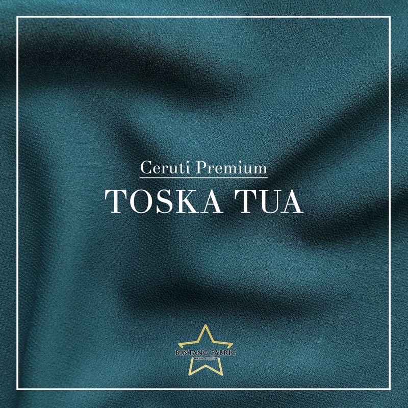 Bahan Kain Ceruti Ceruty Baby doll Premium 1/2 meter-Toska Tua