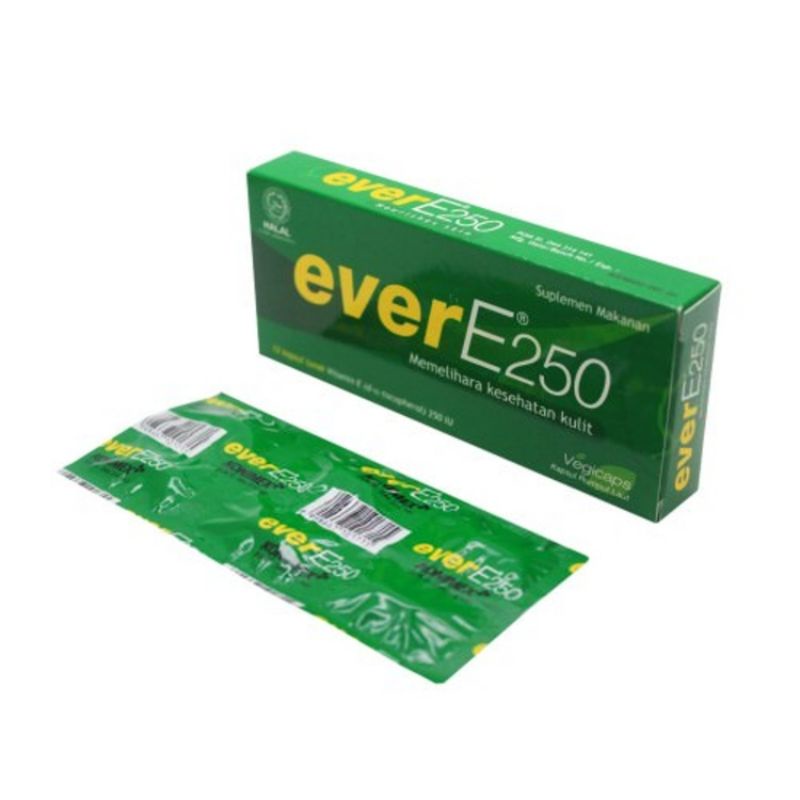 Ever e 250mg box isi 12 kapsul lunak