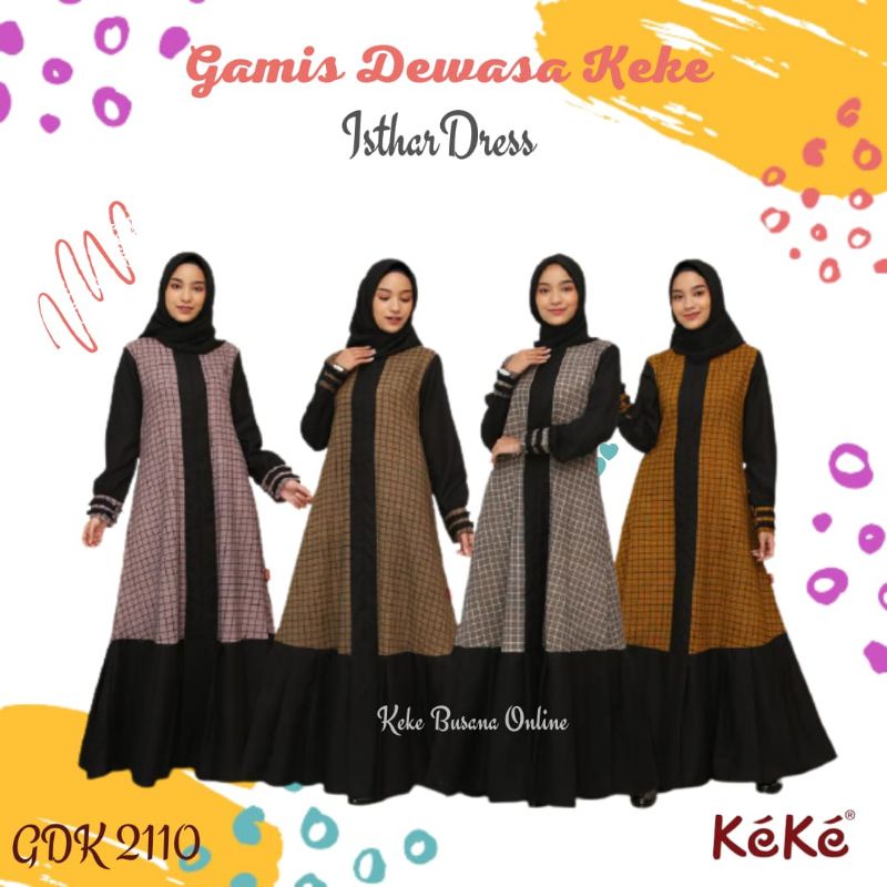 Gamis Dewasa Keke ~ Isthar Dress GDK 2110 ~