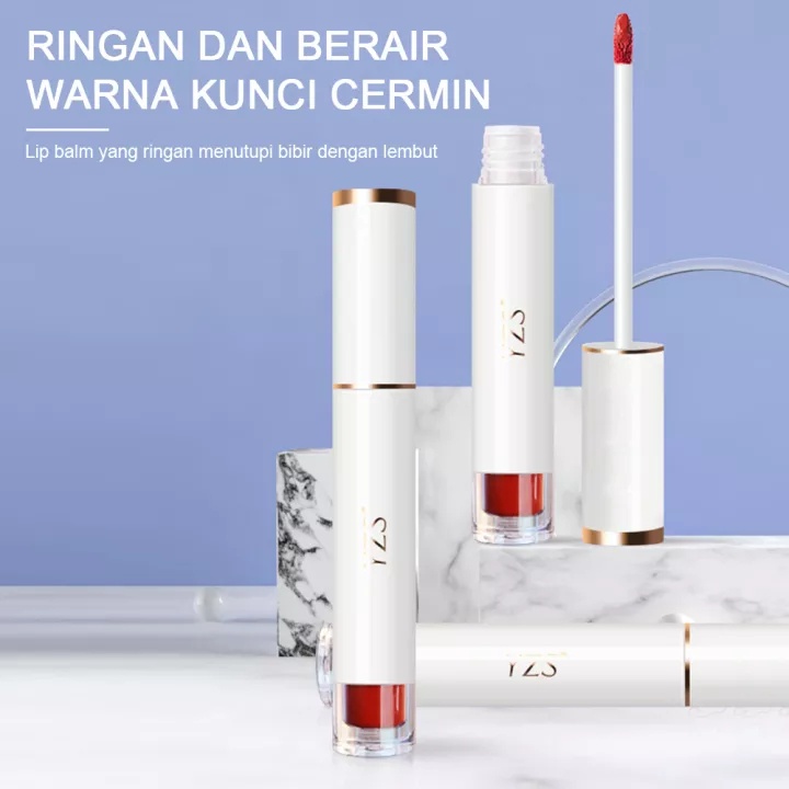 lip glaze velvet matte matte mirror lip glaze non-stick cup tidak luntur lipstik putih lip gloss