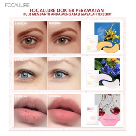 FOCALLURE Masker Membran Kolagen Melembabkan Bibir dan Mata Lipmask Eyemask