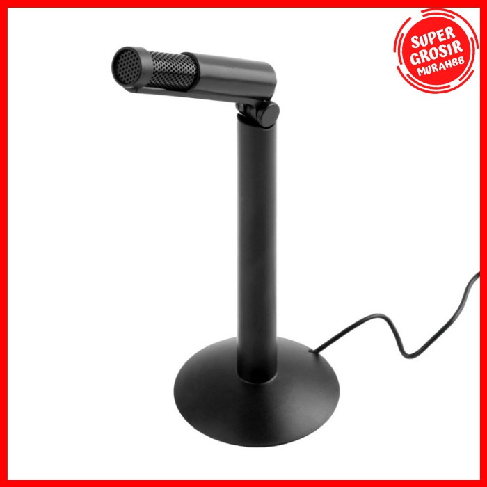 Microphone Mic Laptop 3.5mm dengan Stand Mount