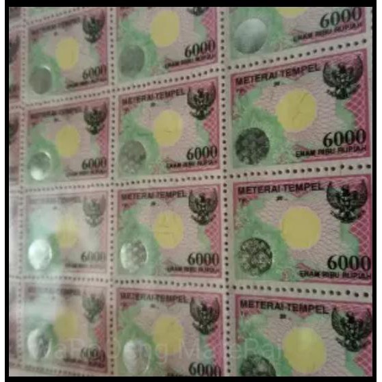 

(Best Seller!!) Materai 6000 Tahun 2000 - 2002