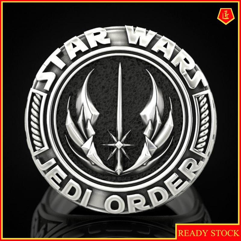 [Ready Stock]New Men's Ring Retro Silver Personality