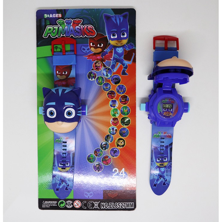 Jam Tangan Proyeksi Kepala Besar Motif PJ Mask Catboy