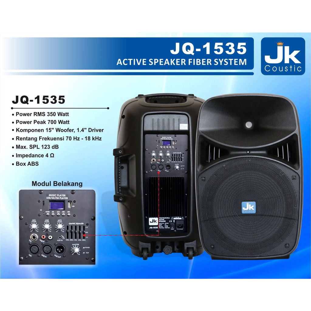 Speaker Aktif JQ 1535 JK Coustic Speaker 15inc