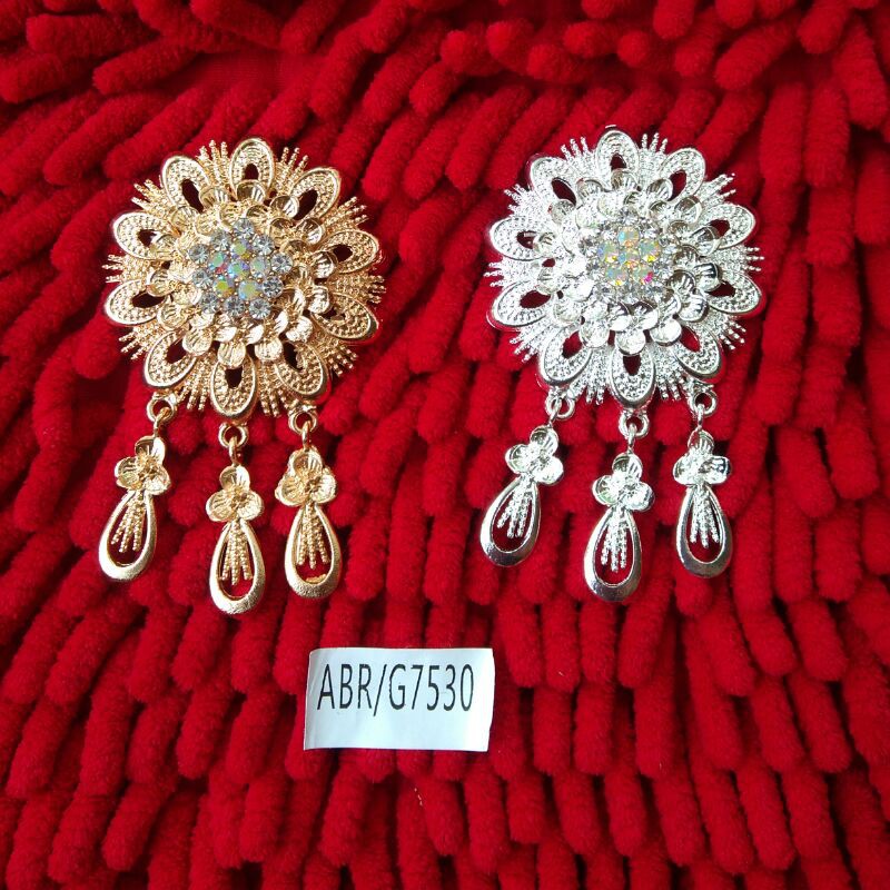 Sekar Kedhaton Bros kebaya Jurai emas dan silver / Aksesoris kebaya modern / Aksesoris hijab kekini-G7530