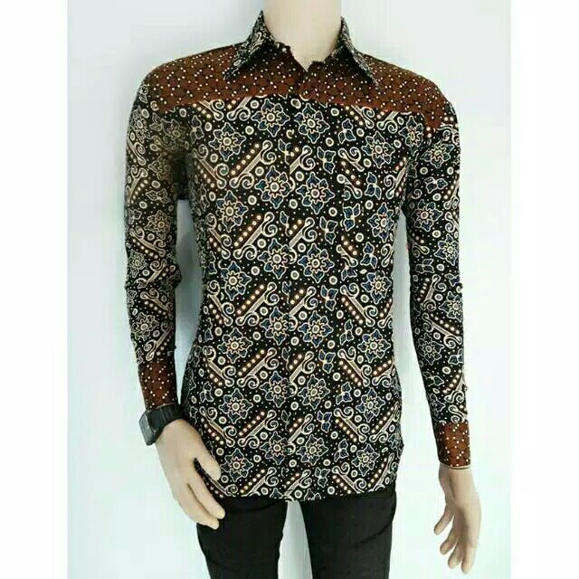 Bswart Batik Hrb026 Kenongo Hem Pendek Padi Pekalongan M L Xl Batik Pria Murah Modern Grosir