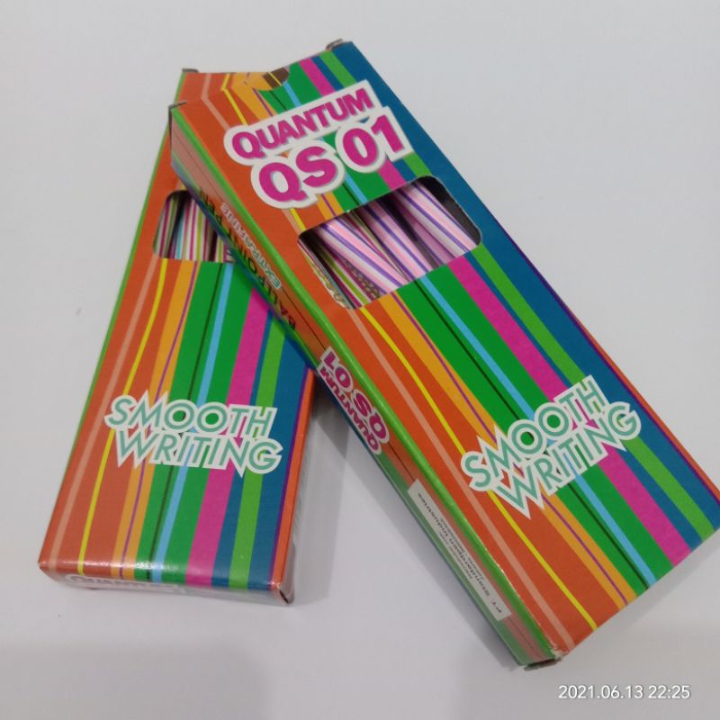 Pulpen Lilin Warna Warni Bolpoin pen Isi 12 Pcs