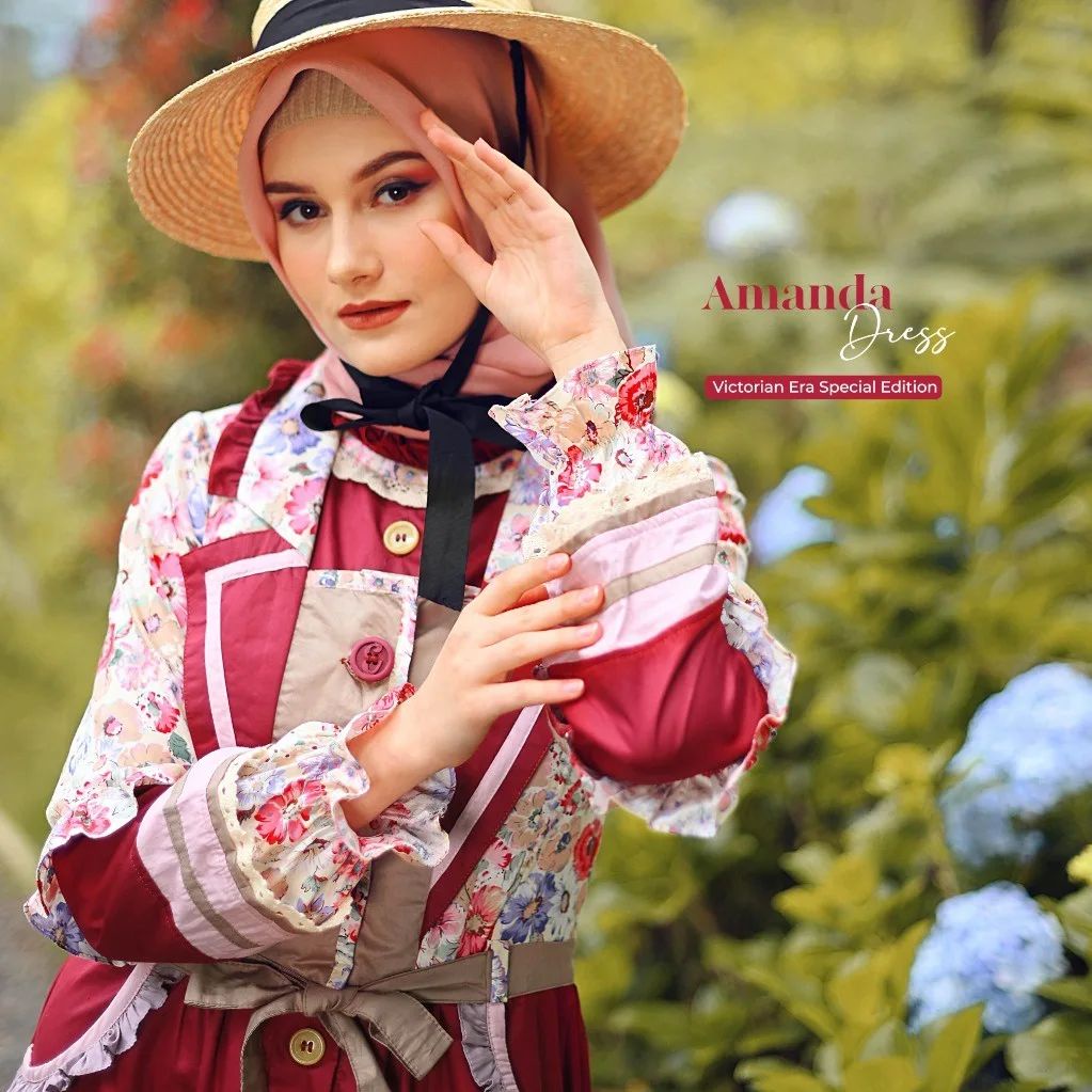GAMIS ESME AMANDA VICTORIAN ERA SPECIAL EDITION ORIGINAL KEKININAN MODERN TRENDY SIMPLE ELEGANT MODI