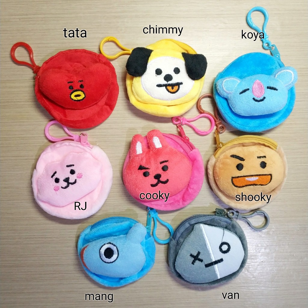  Dompet  Koin  Anak Karakter  BTS BT21 Tempat Tissue Gantungan 