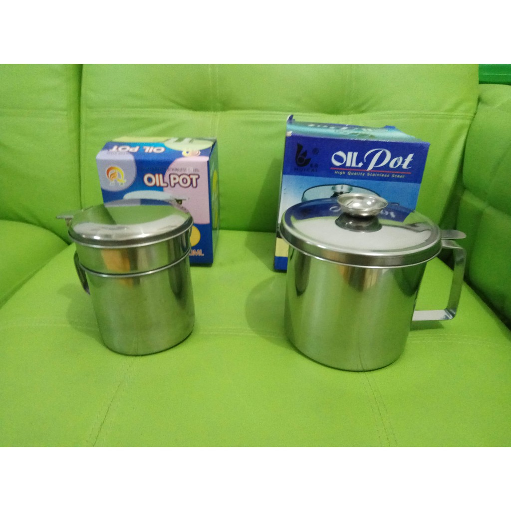 Oil pot Saringan dan tempat simpan minyak 500ml dan 1000ml