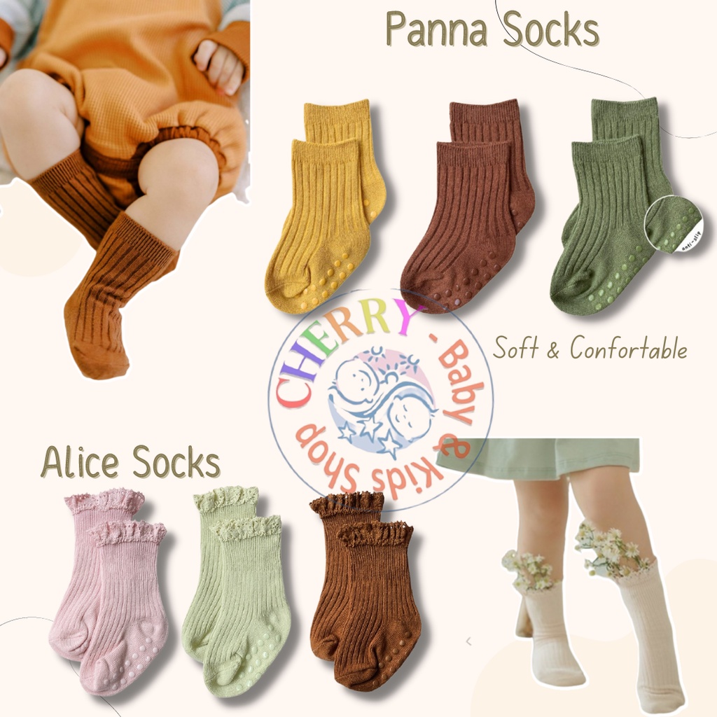 BohoPanna Alice Socks 0-6 Tahun Panna Socks Kaos Kaki Bayi Sock CBKS SO