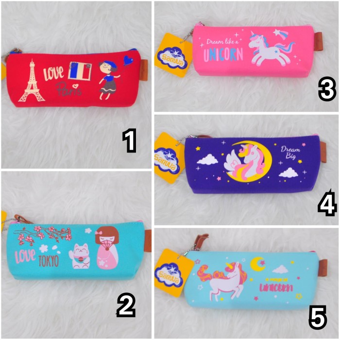

Hemat Tempat Pensil Kanvas Unicorn Sanwa Sansan Wawa Pencil Case Sale!!!