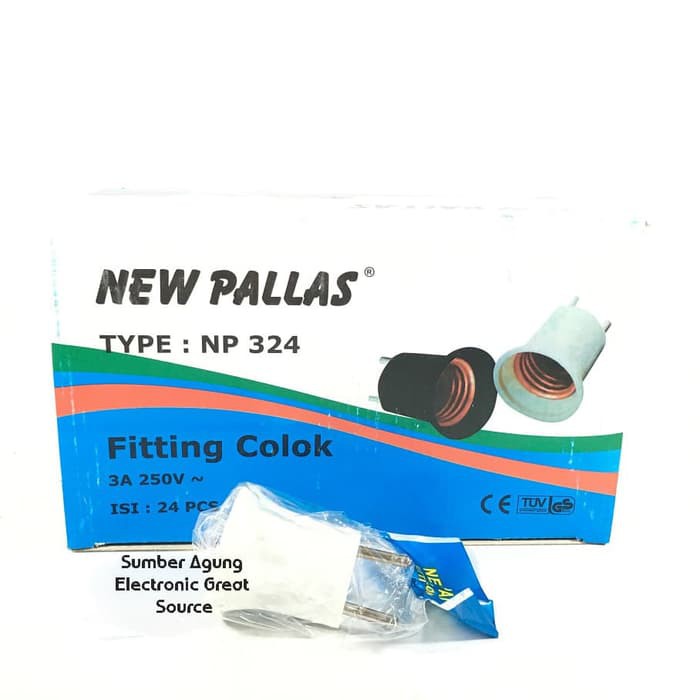 New Pallas Fitting Colok Polos 3A 250V NP324 NewPallas