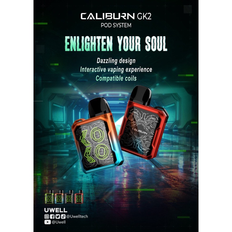 COD Elektronik terbaru UWELL CALIBURN GK2 GK 2 POD DEVICE AUTHENTIC 100%