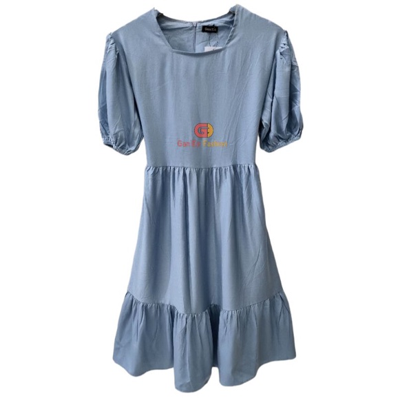 Dress Wanita Dewasa Korea Vintage Terusan Bumil Friendly