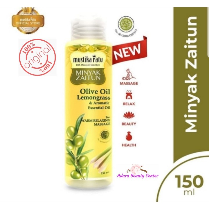 Mustika Ratu Minyak Zaitun Olive Oil Lemongrass 150 Ml Original Indonesia