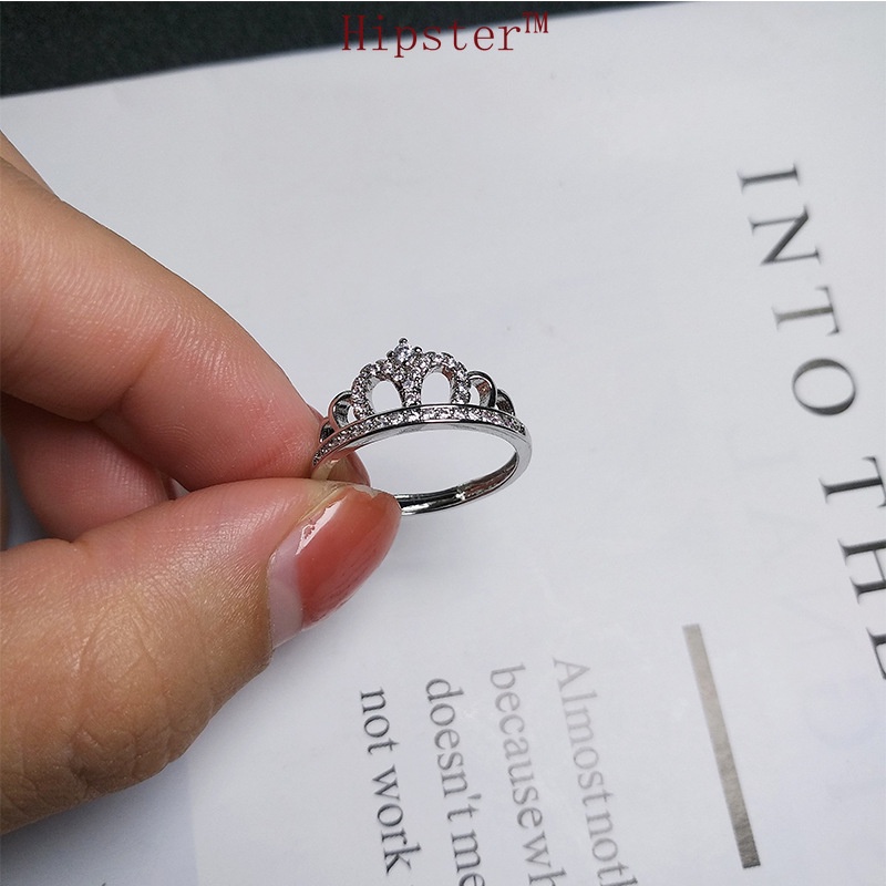 Minimalist Creative Design Personalized Diamond Crown Ring