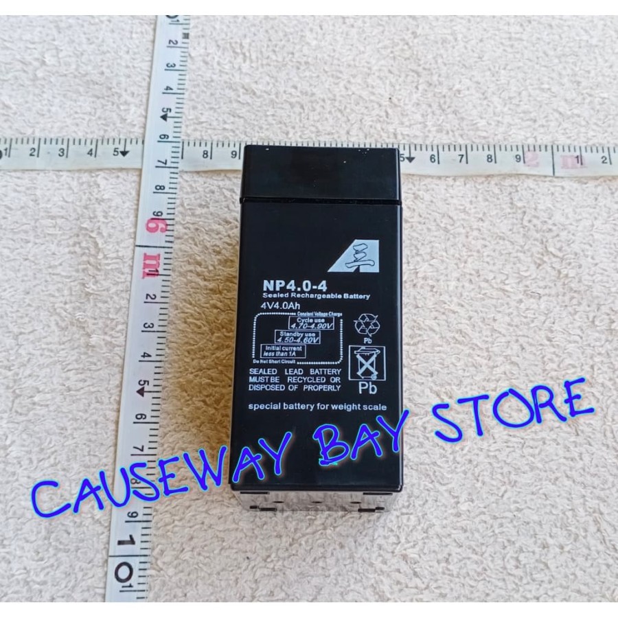 BATERAI CHARGE (AKI) 4V 4,0 Ah TIMBANGAN HENHER ACS 718