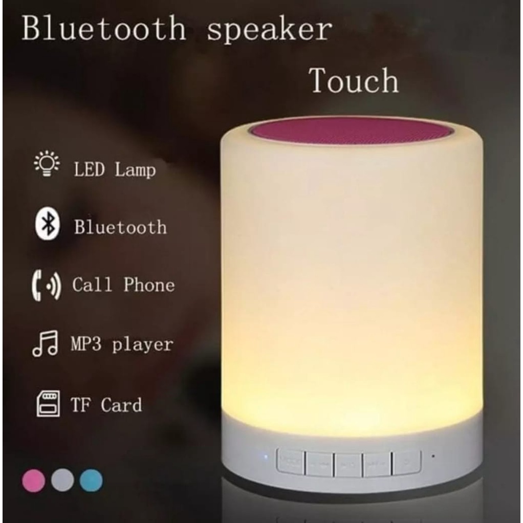 Speaker Wireless Bluetooth CL-671 Smart Touch Portable Lamp Support All Smartphone-Speker Salon Aktif Warna Random Murah Dengan LED Cahaya Lampu Tidur Compatible With Microsd Flashdisk RadioFM-Spiker CL 671 Mono Stereo Full Extra Bass Suara Jernih