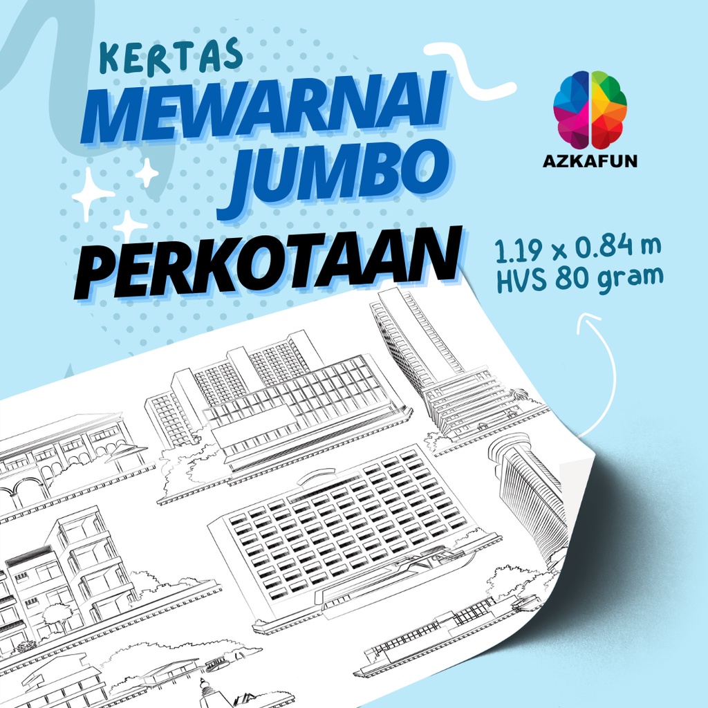 

Kertas Mewarnai Jumbo PERKOTAAN - mewarnai besar - Giant Coloring Page