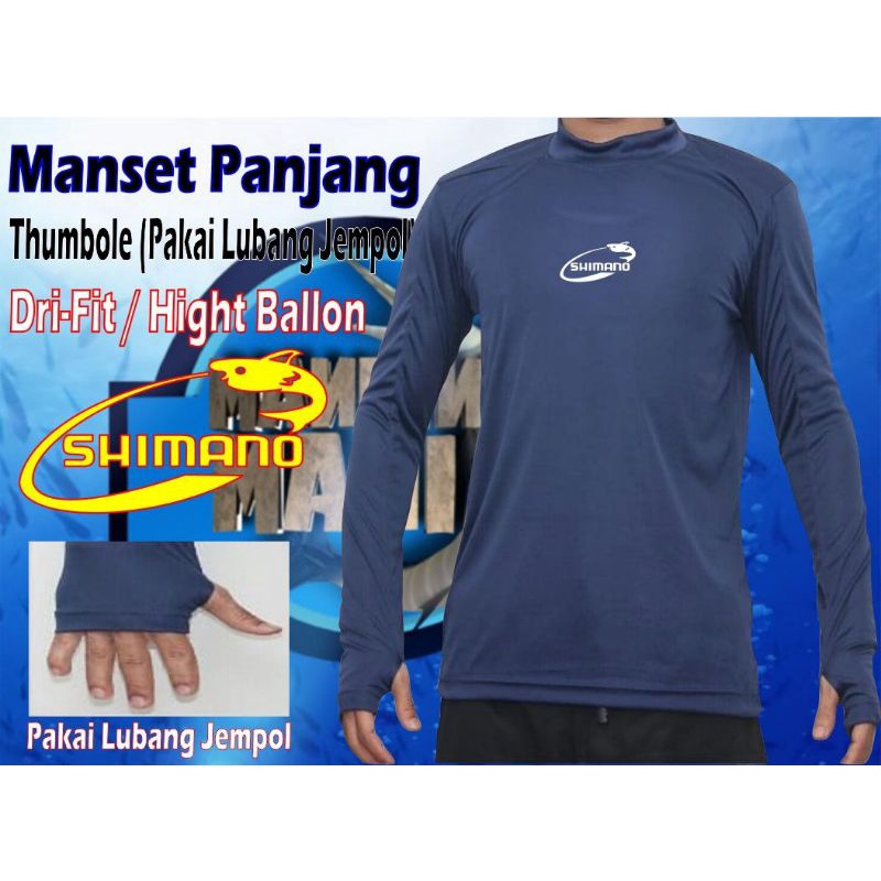 baselayer mancing manset lengan panjang thumbhole, baju mancing SM ikan