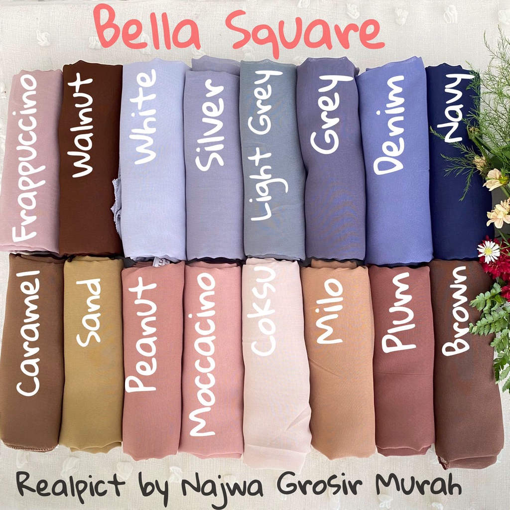 Bella Square Jilbab Segiempat Polycotton Premium-5