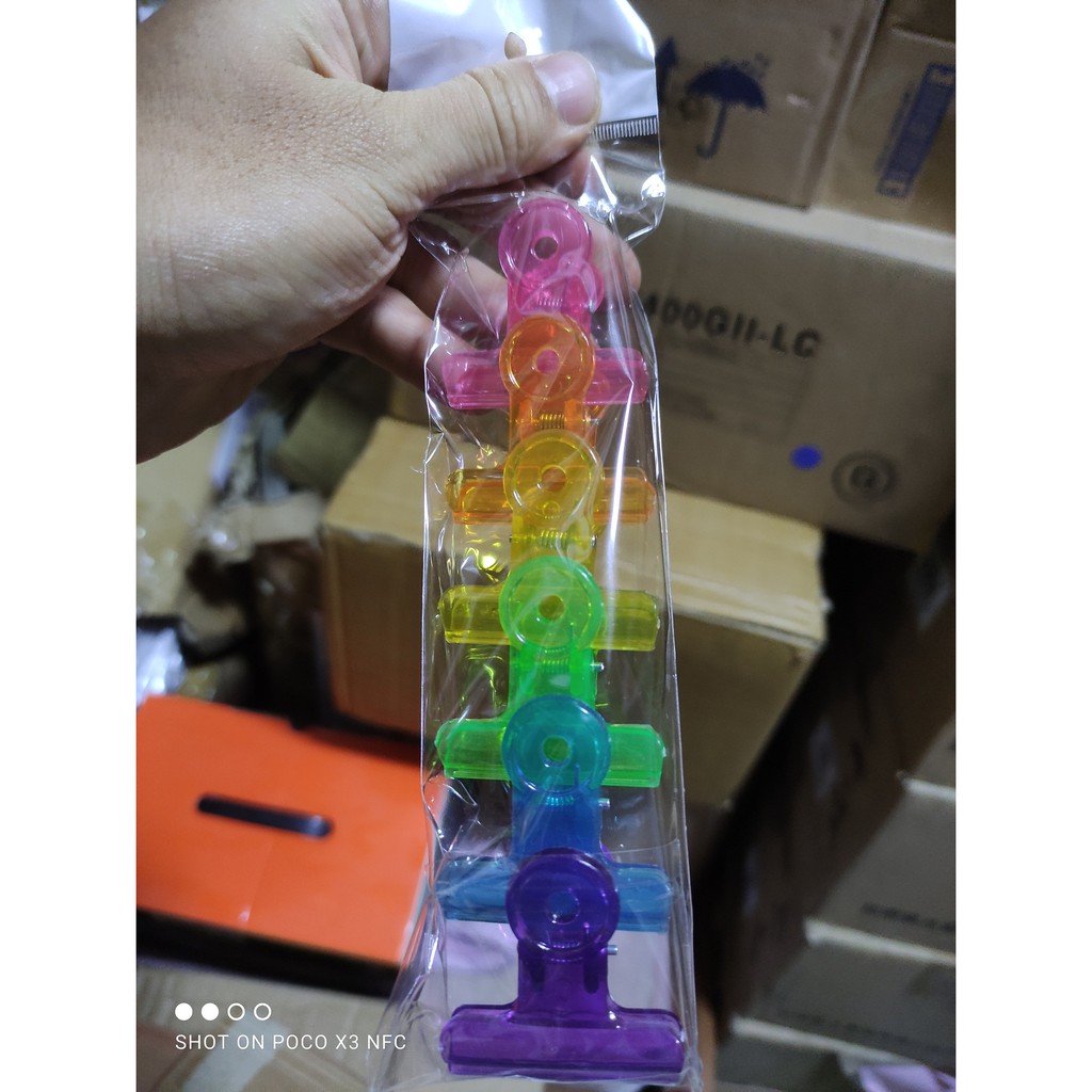 

penjepit kertas bebek isi 6 plastik warna kecil