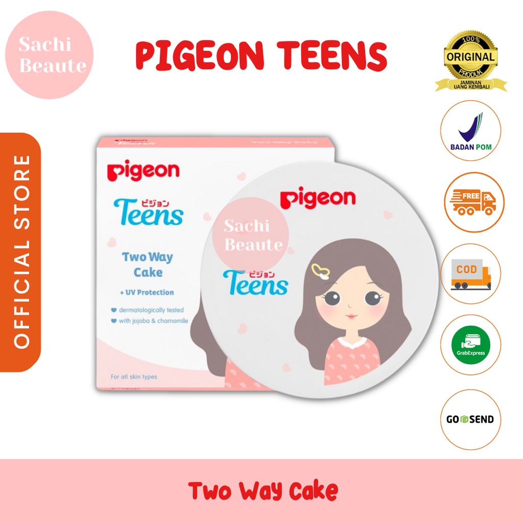 PIGEON Teens Two Way Cake 14Gr / Bedak Padat Mengandung Foundation twoway Teen