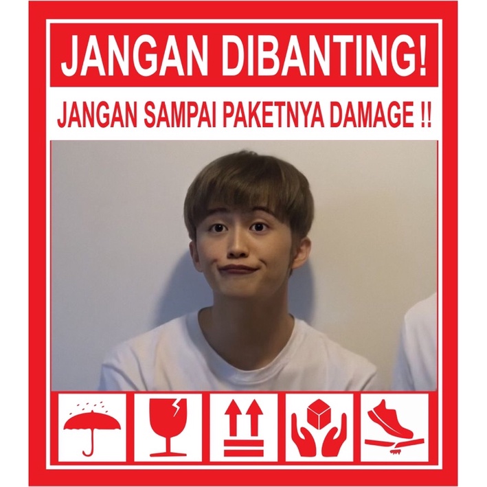 STIKER FRAGILE KPOP LUCU KOREA STIKER JANGAN DIBANTING-Y