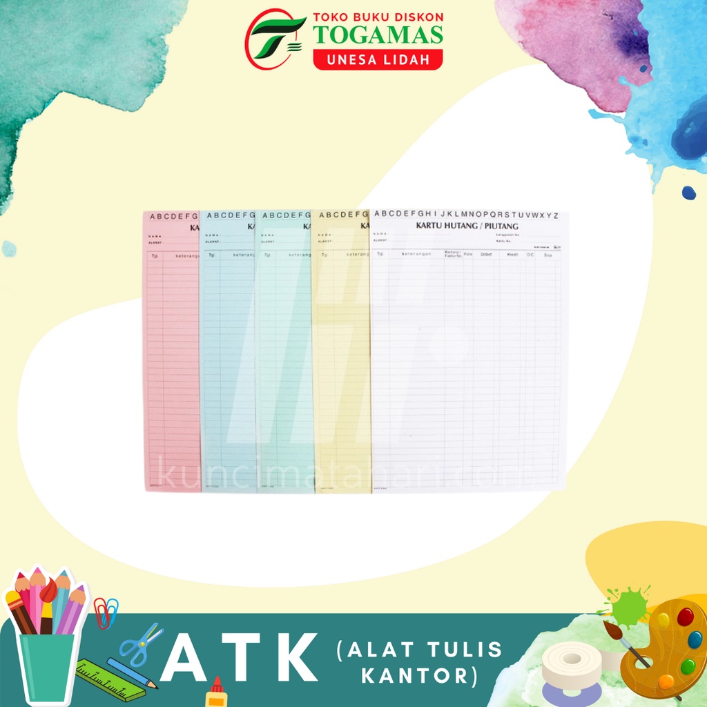 

KARTU HUTANG PIUTANG FOLIO WARNA KUNCI MATAHARI / READY STOCK