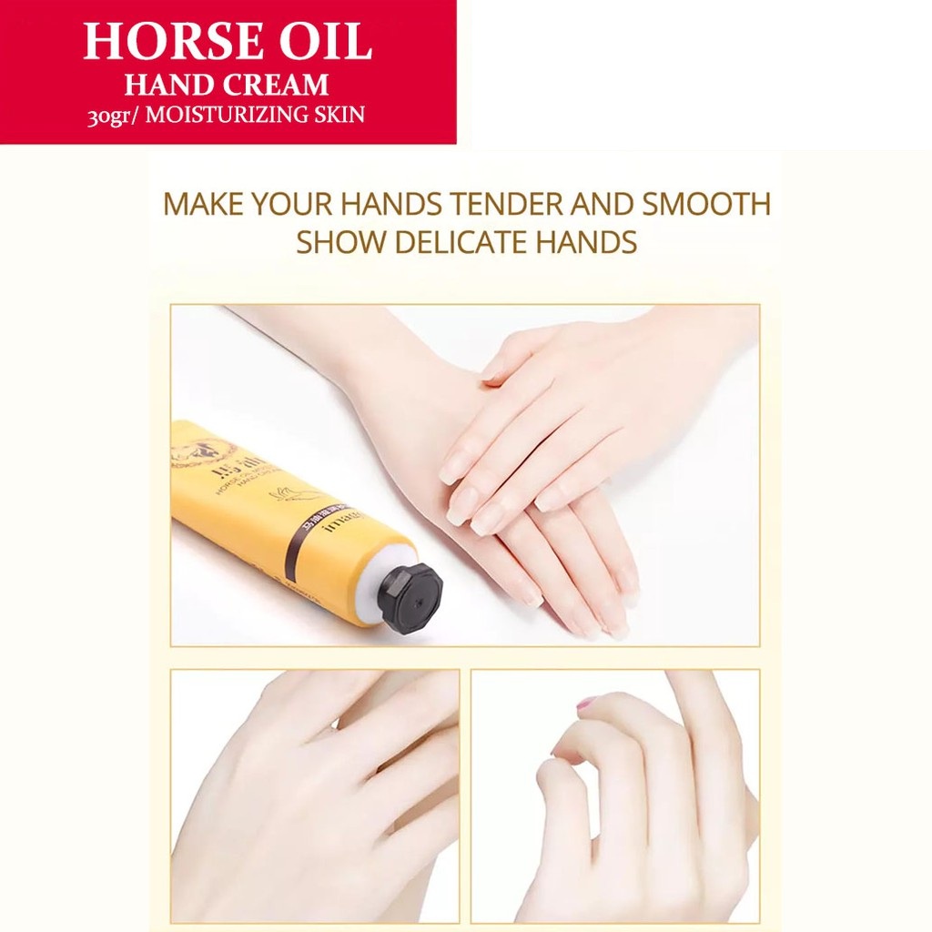 BEAUTY JAYA - Images Hand Cream Horse Oil /Krim Melembabkan Kulit Tangan Kaki Kering Kasar dan Tumit Pecah2