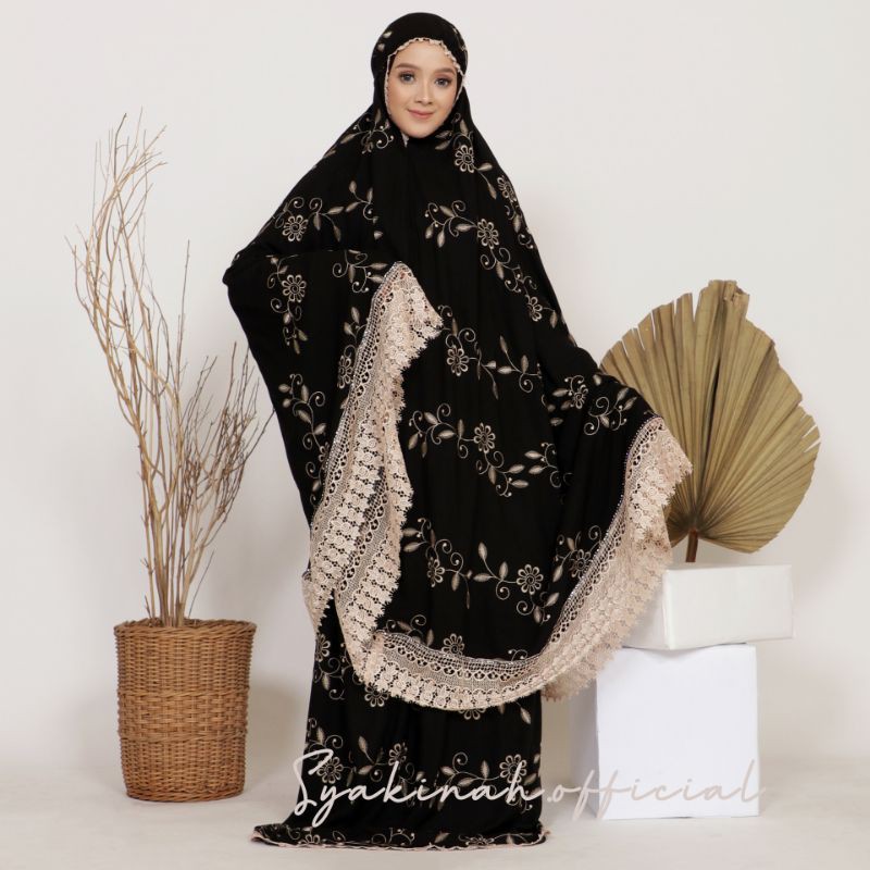 SYAKINAH-mukena dewasa/mukena bordir teratai/mukena jumbo/mukena adem/mukena terlaris/mukena adem