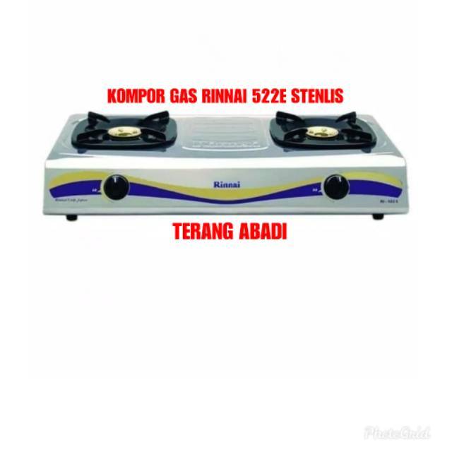 Kompor gas Rinnai 522E 2tungku stenlis