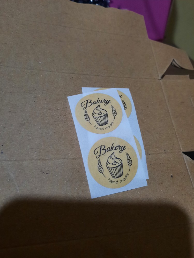 Label Sticker Bakery Hand Made Cupcakes Baking Tools Decoration Segel Kemasan Roti Kue Pastry Seal
