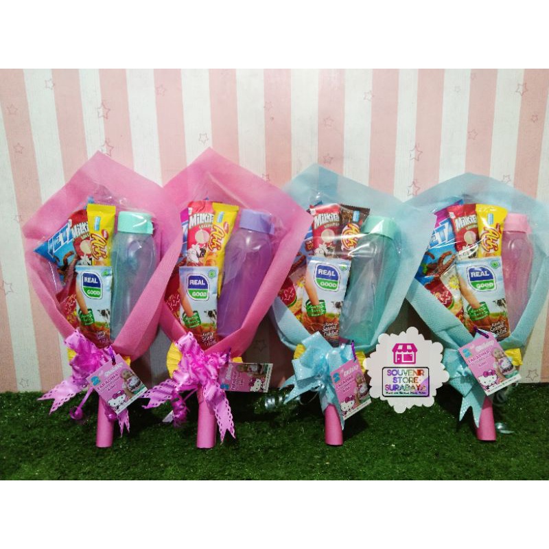 Souvenir Ulang Tahun Murah/ Bucket snack ultah/ Bouquet Snack Birthday/Bingkisan Ultah / Snack Ultah