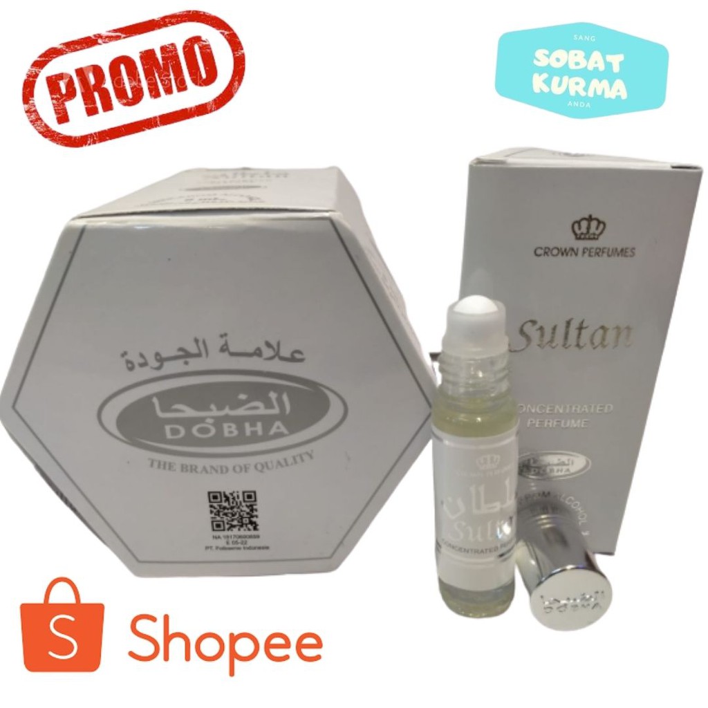 Minyak wangi DOBHA/Original /aroma Sultan/6ml 100% non alkohol 1 lusin