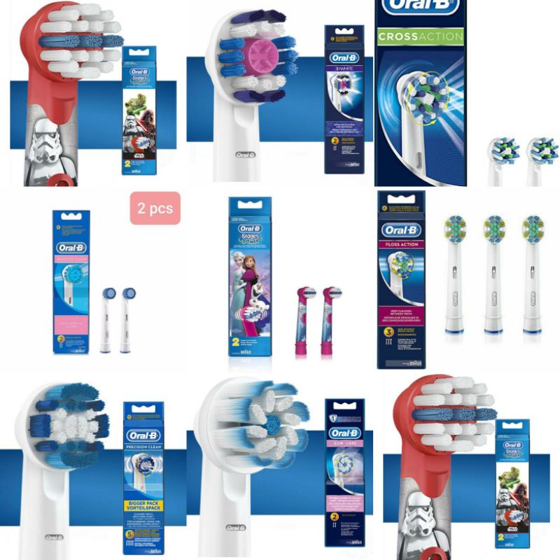 Oral B Head Refill Toothbrush Vitality, refill kepala sikat gigi elektrik