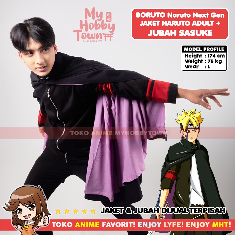 Jaket Anime Boruto Adult Version Kostum Cosplay