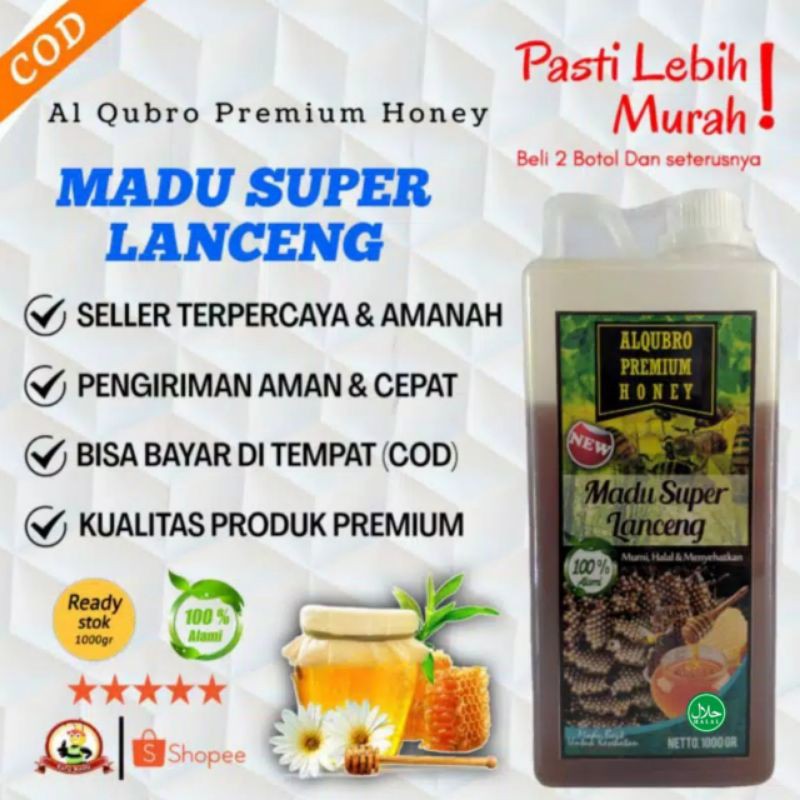 

Madu Asli Al Qubro Al-Qubro AlQubro Premium Madu Varian Super Lanceng 1Kg