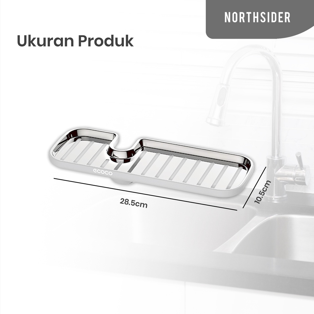 ECOCO TEMPAT SABUN KRAN SINK | FAUCHET DRAIN RACK STAINLESS E1914