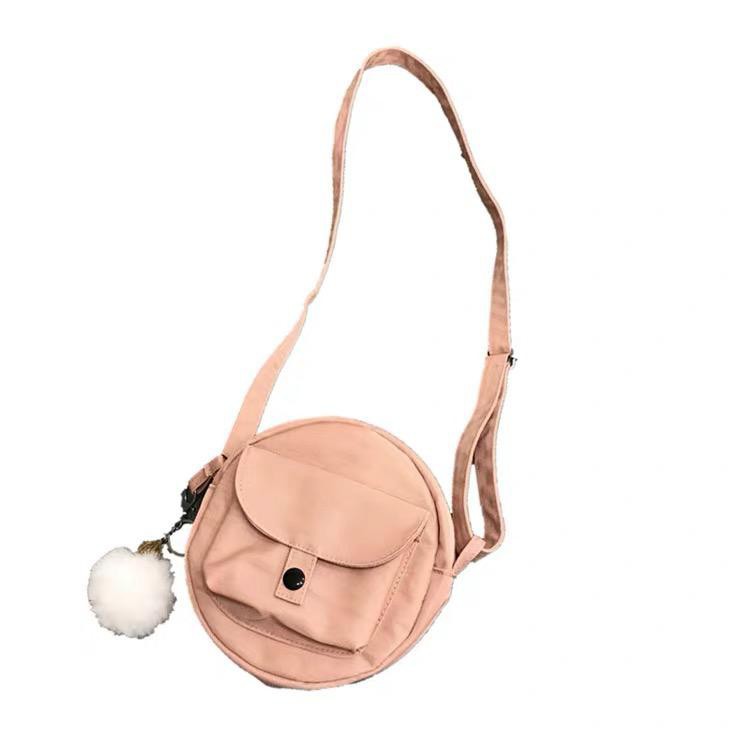 NOMOSHOP - Rei Ami Tas Selempang Sling Bag Slingbag Bulat Polos (Tanpa Pom Pom) Murah
