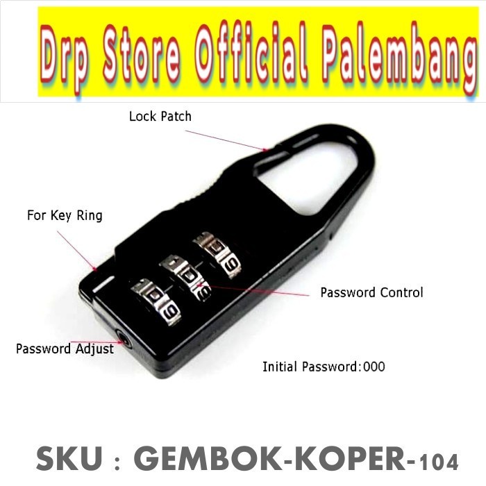 TaffGUARD Swiss Gembok Koper Kode Angka - 104