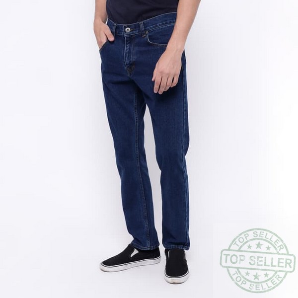 (Celana Murah) Edwin Celana Jeans Roma 04 Slim Fit Pria Panjang warna Biru Tua - Biru, 27 |DXT