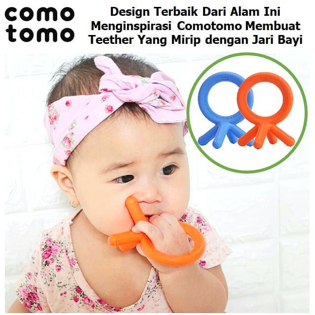 Mainan Gigit Gigitan Bayi Comotomo Silicone Teether