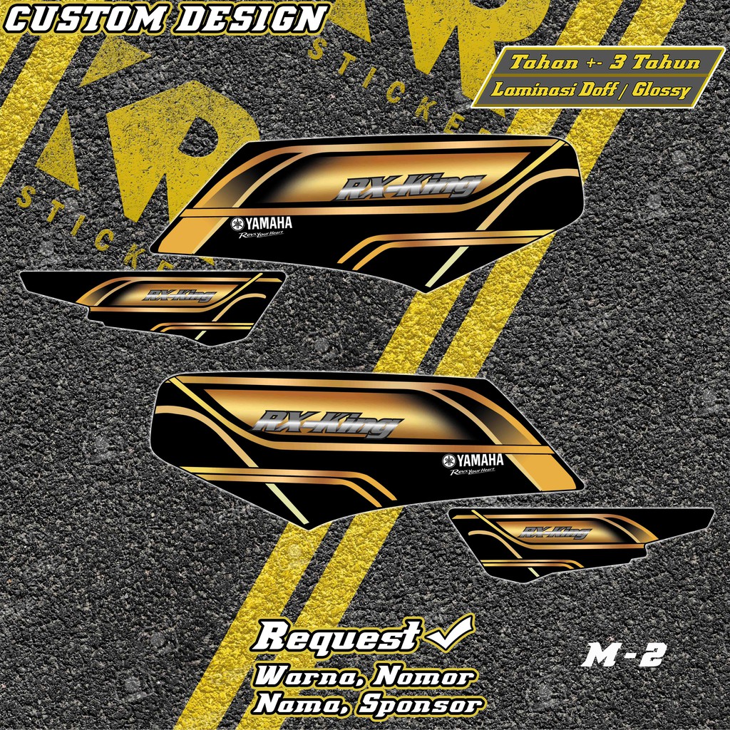 Striping Rx King Custom desain , Sticker Rx king Variasi Request Desain decal rx king