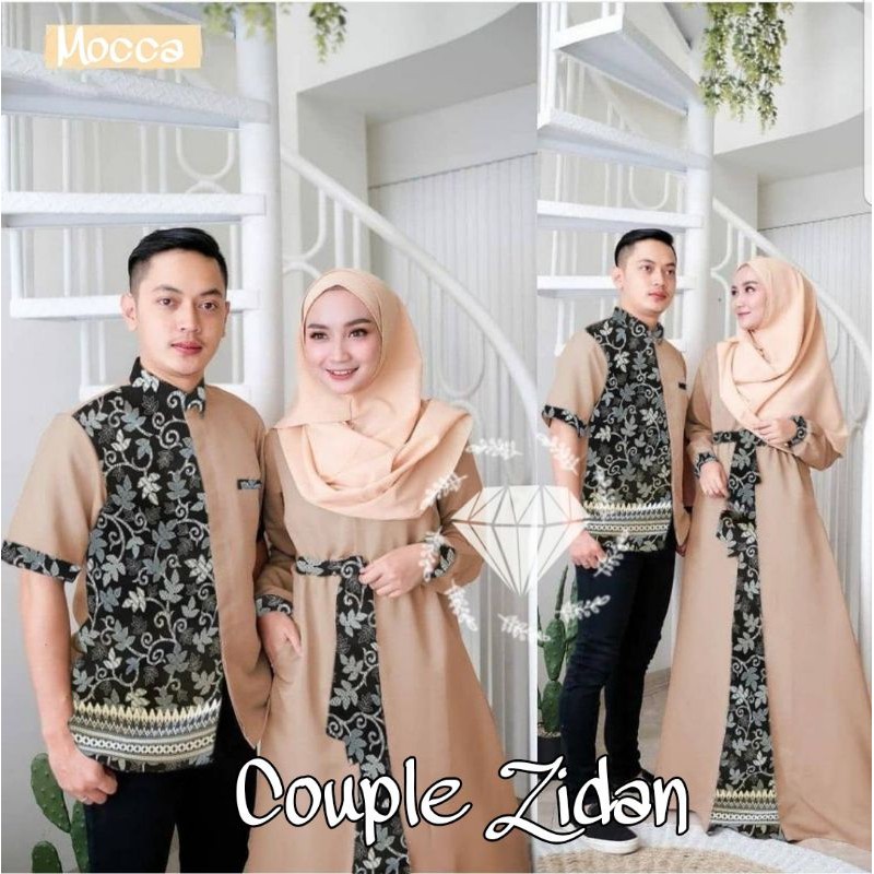 2 UKURAN L XL COUPLE BATIK ZIDAN FASHION MUSLIM MR ADA VIDEO REAL PICT